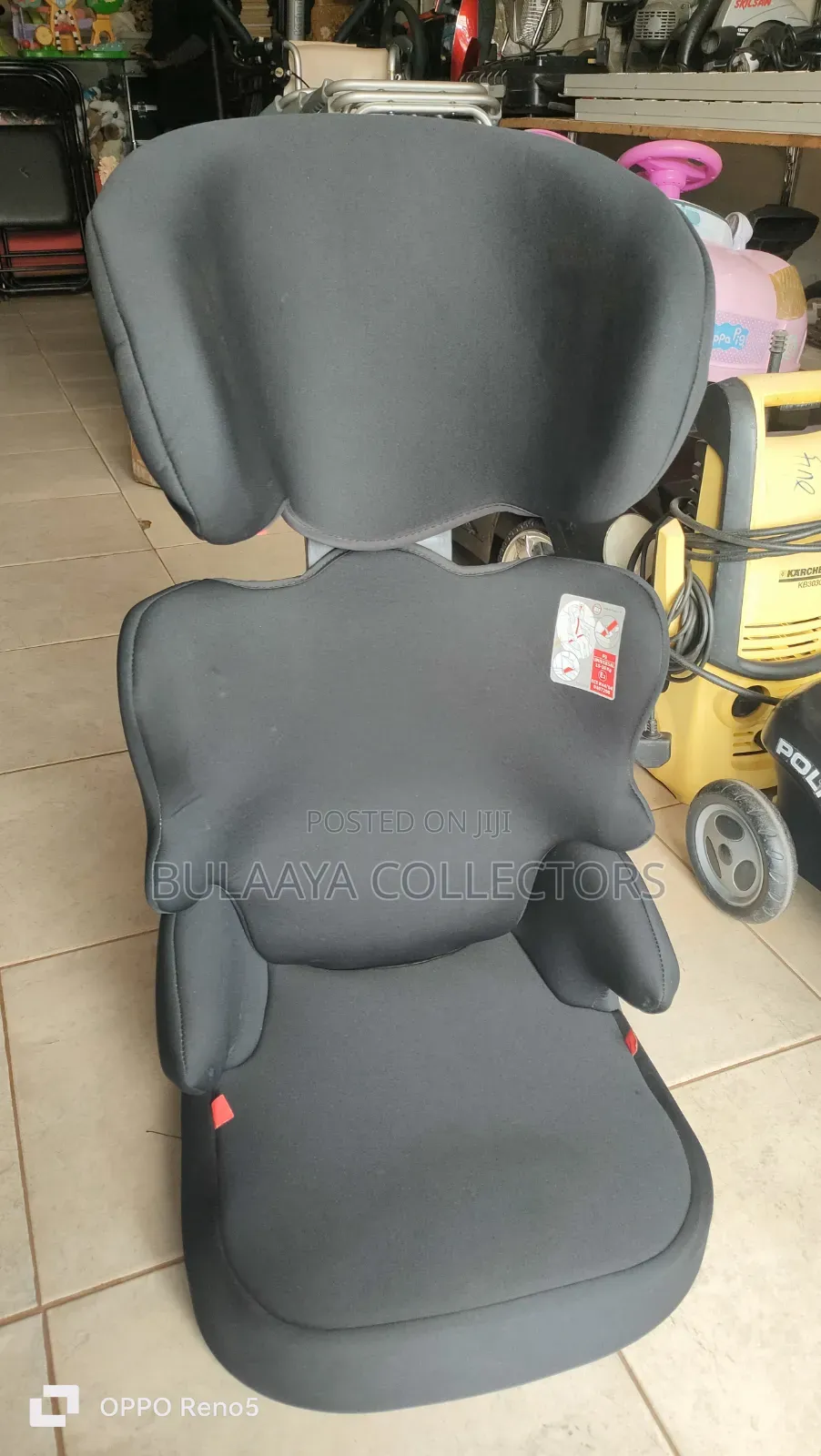 UK Used Black, High-Back Booster Child Car Seat.
