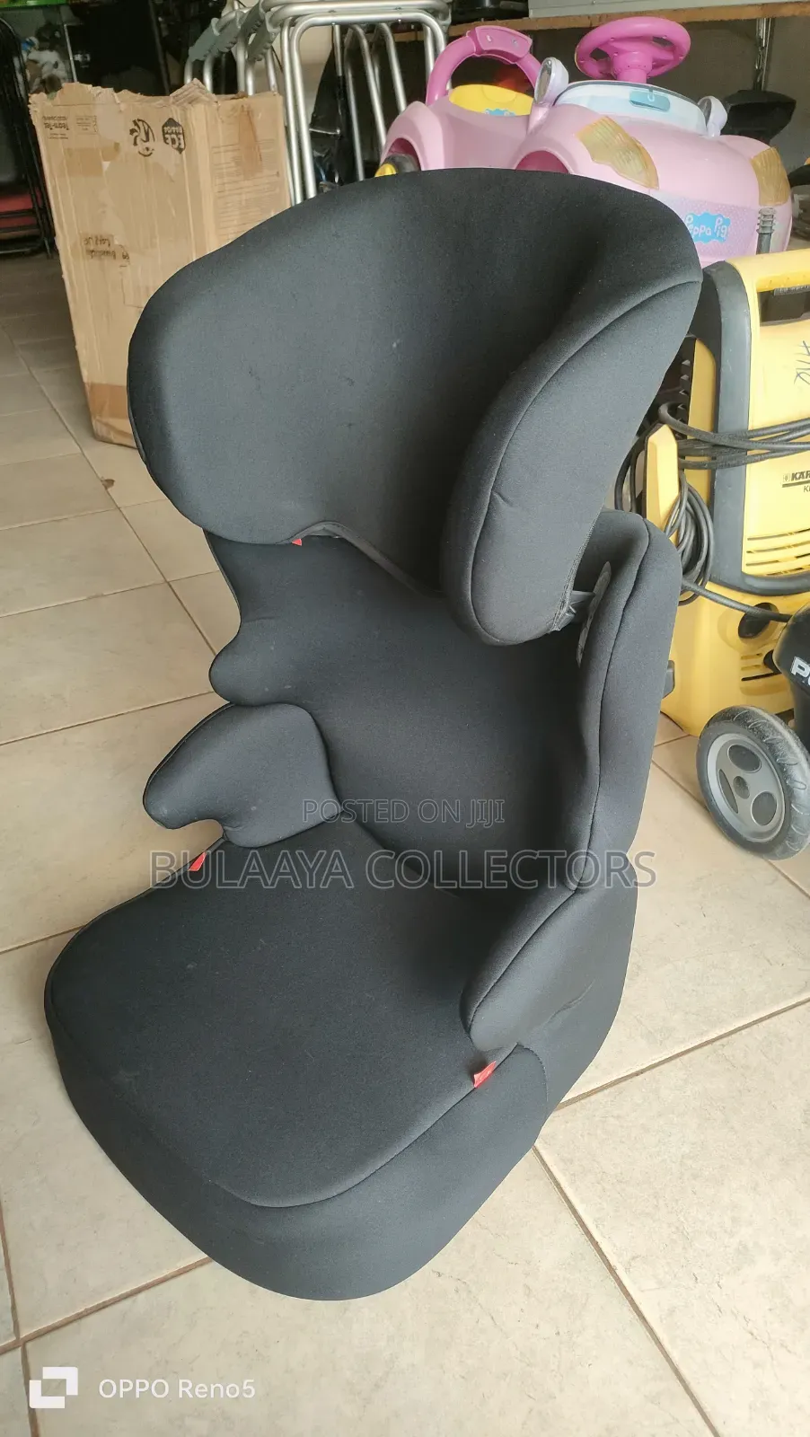 UK Used Black, High-Back Booster Child Car Seat.