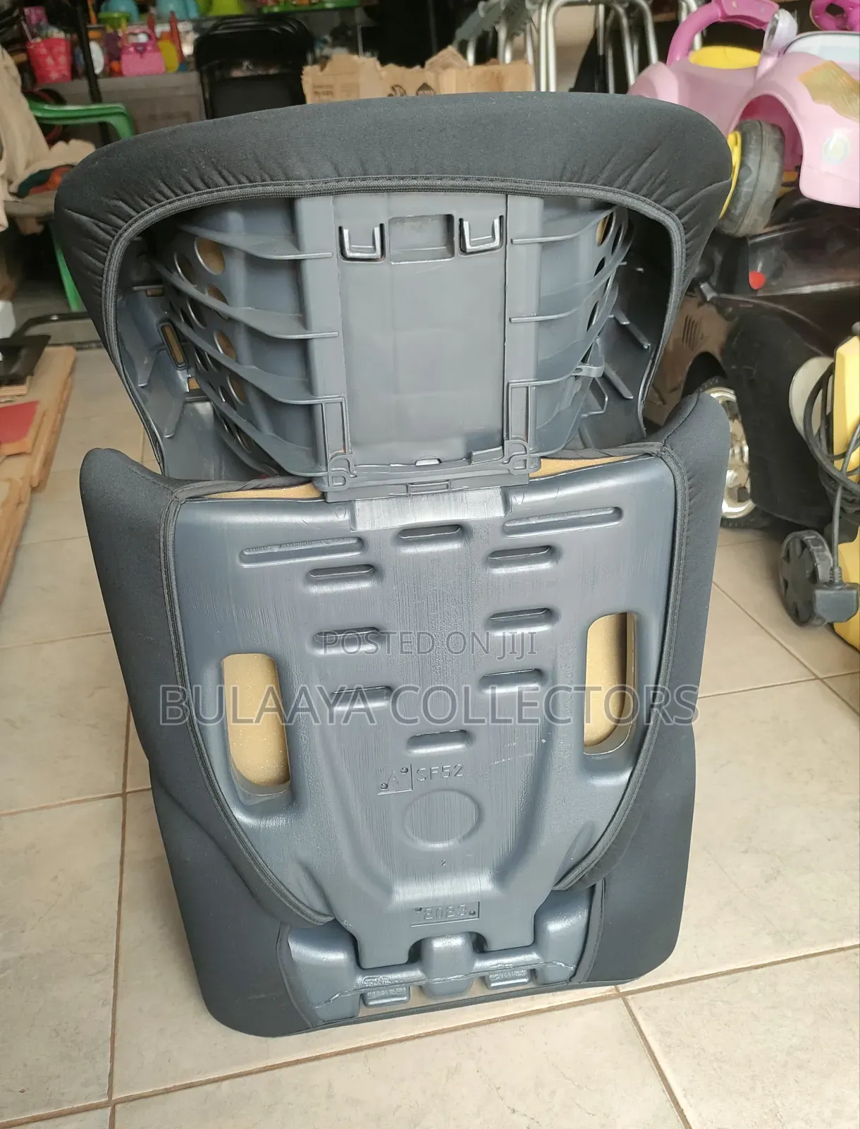 UK Used Black, High-Back Booster Child Car Seat.