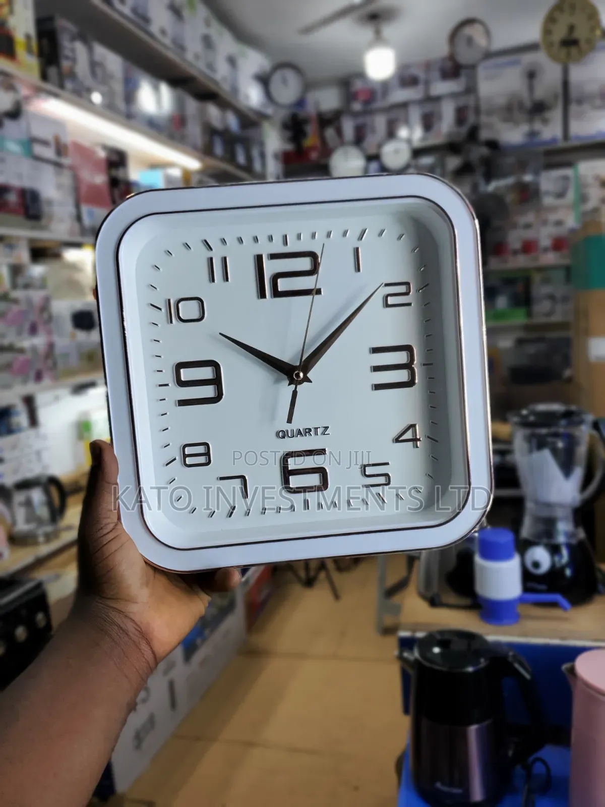 Modern Square Analog Wall Clock 12inch
