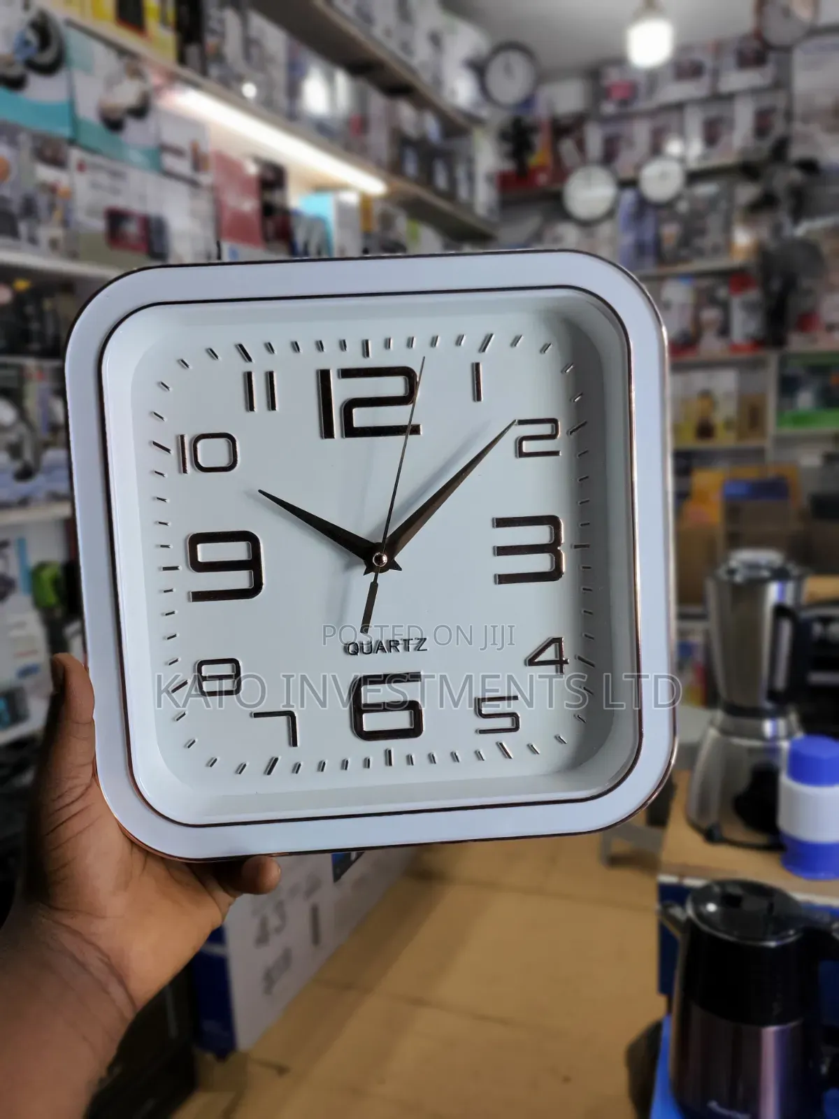 Modern Square Analog Wall Clock 12inch