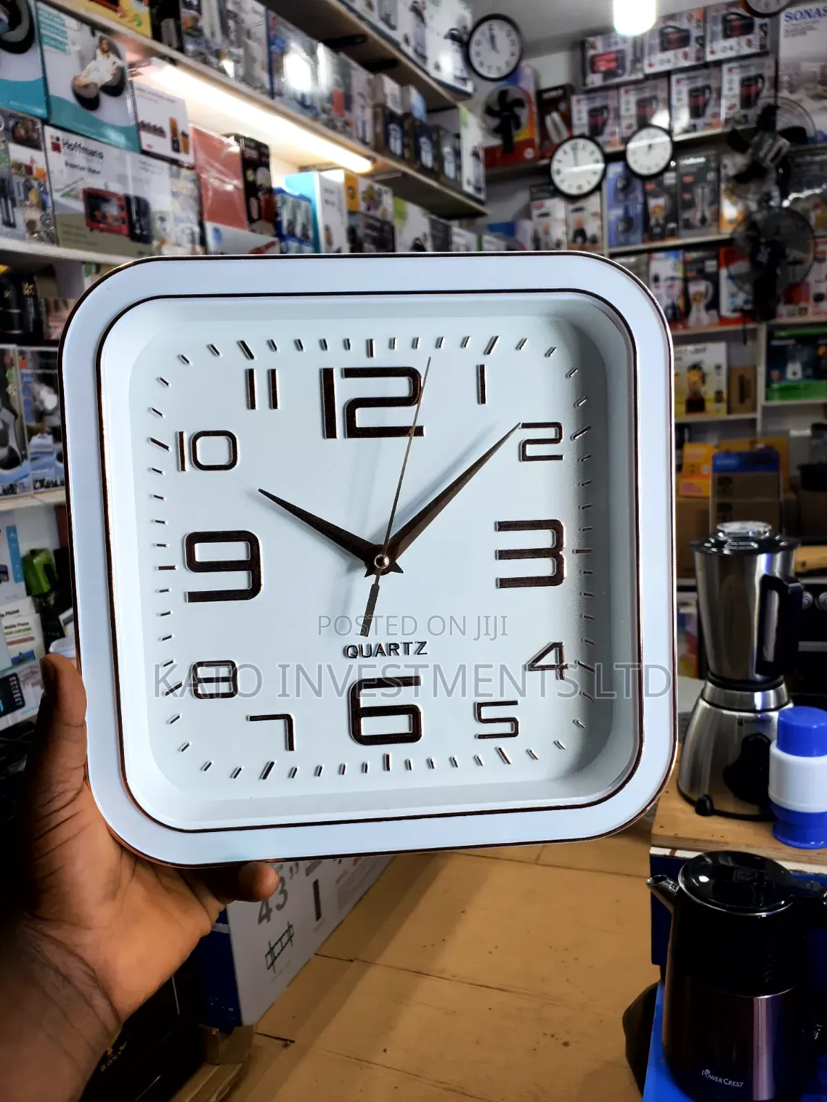 Modern Square Analog Wall Clock 12inch