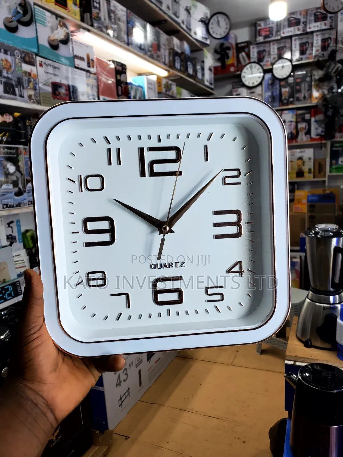 Modern Square Analog Wall Clock 12inch