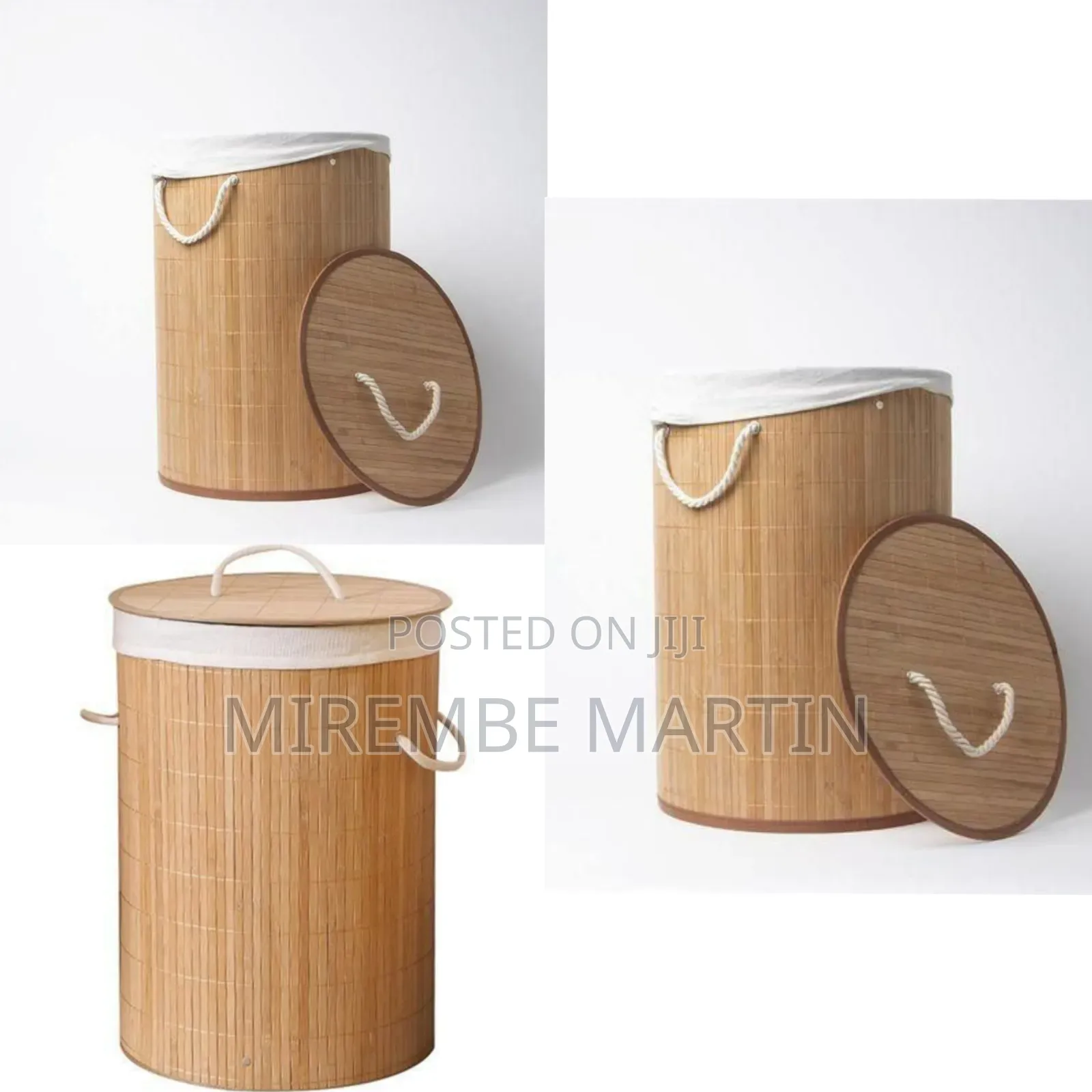 Portable Canvas Laundry Hamper With Aluminum Handles