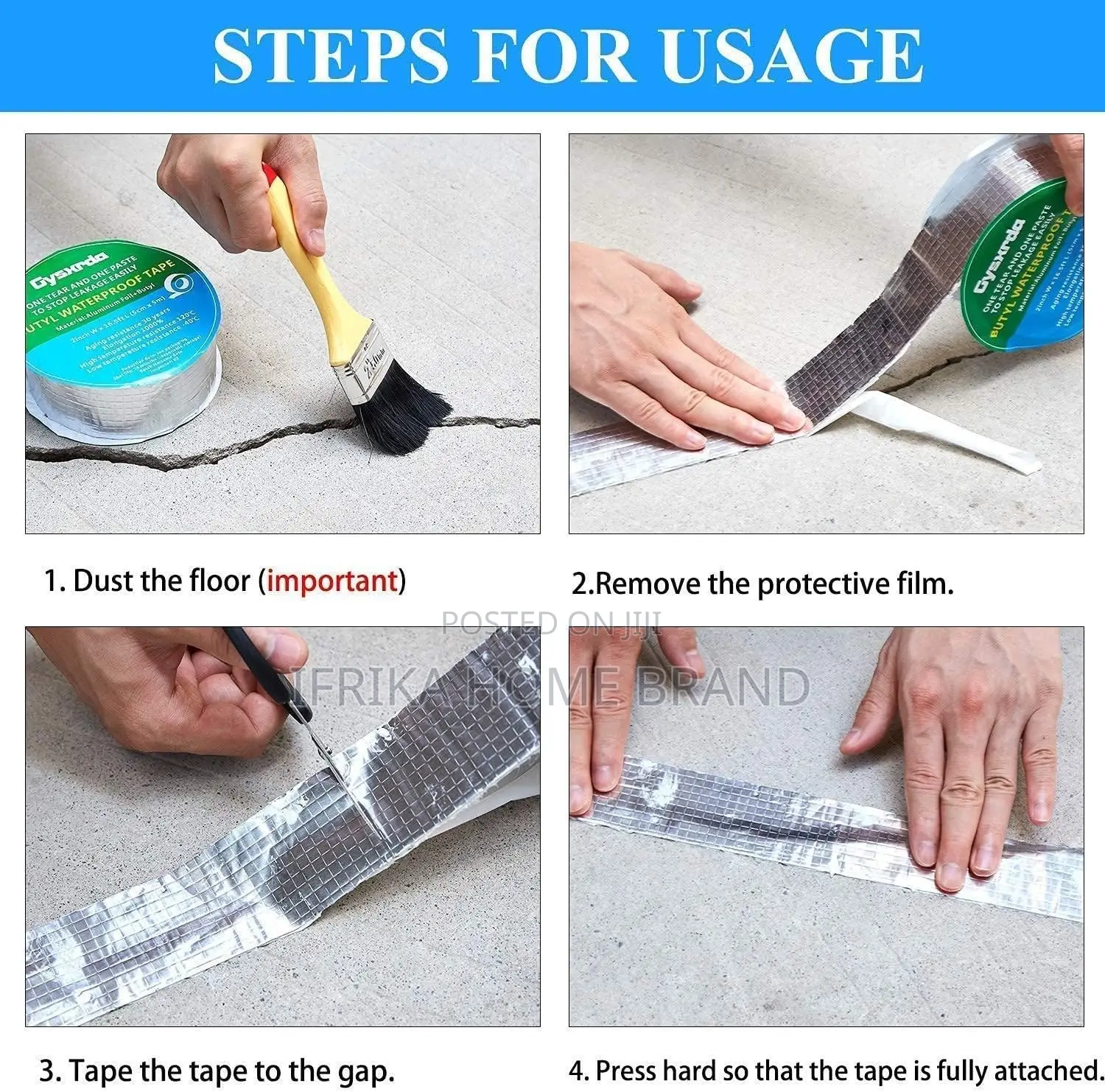 High Polymer Butyl Rubber Waterproof Tape