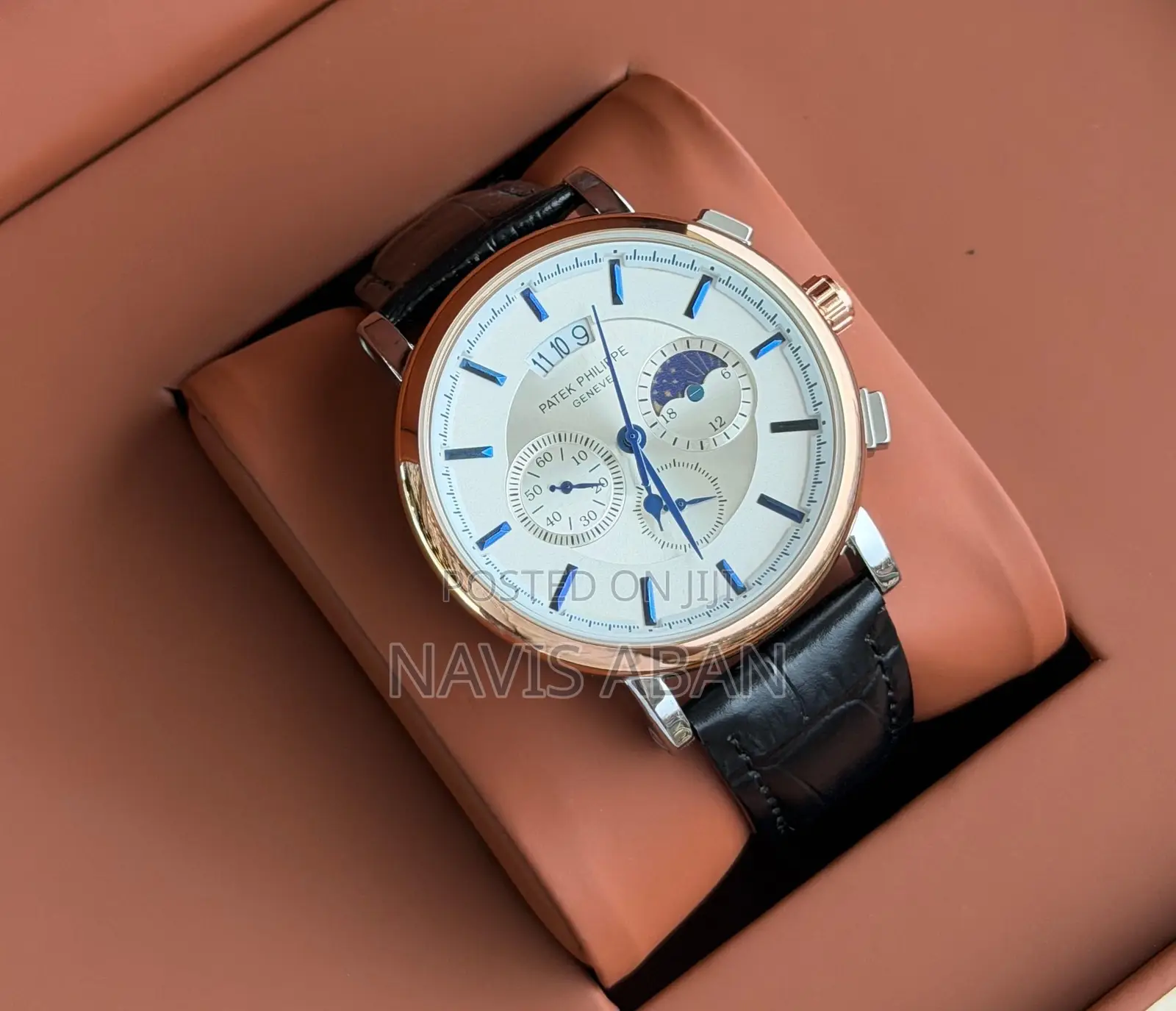 Patek Phillippe Chrono Leather Watch