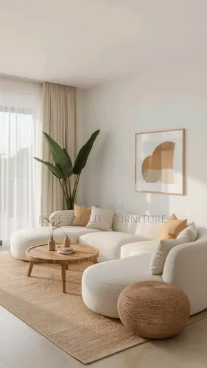 Luxurious White Cornered Sofa