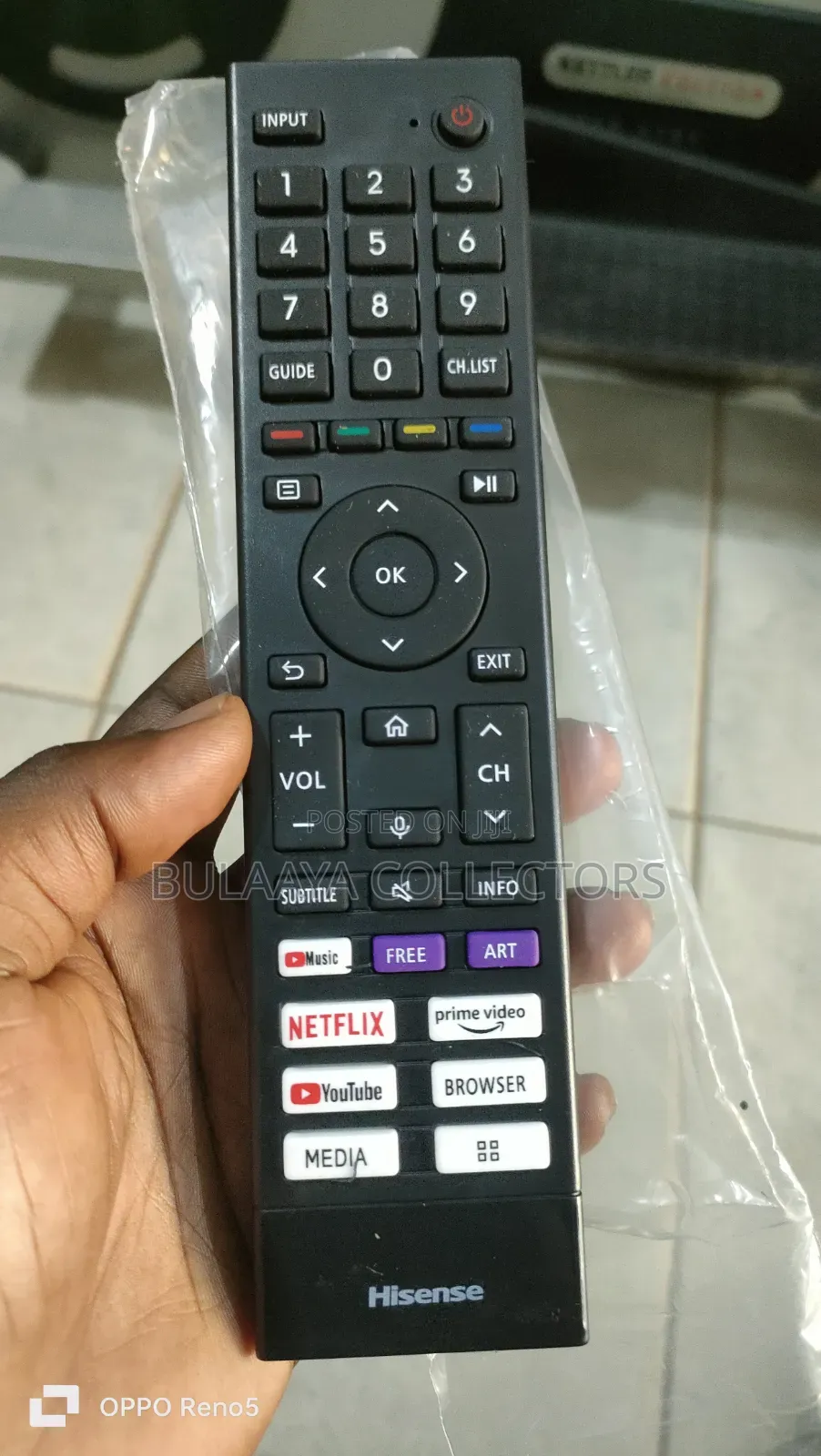 Hisense Smart TV Infrared Remote Control.