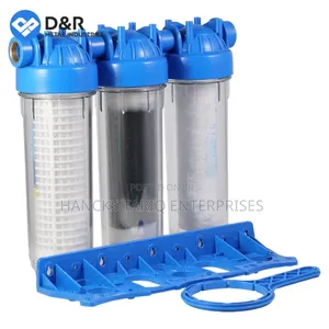 3-Stage Water Filter Cartridges Set in Transparent Housings