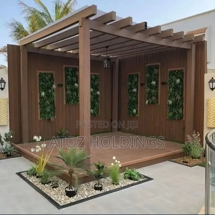 Pergolas/Modern Square Pergola in Wood or Steel Full Setup 6,000,000/-