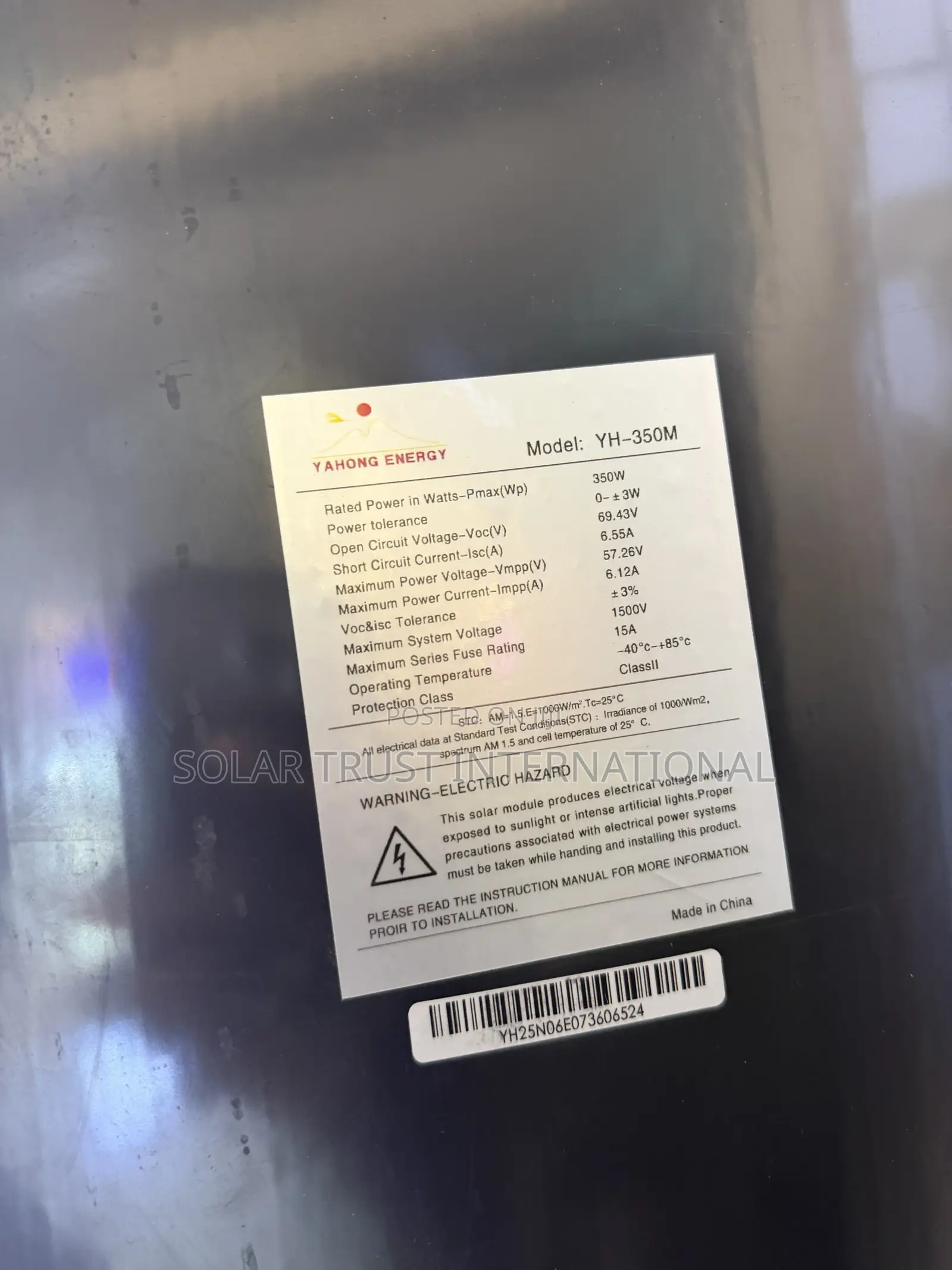 350Watts Solar Panel Mono Crystalline
