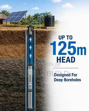 1100W Solar Borehole Water Pump 125m Head 4000l/H 110V DC