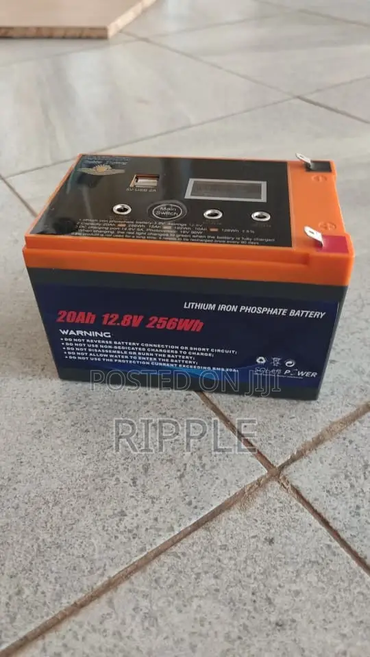 12V 20Ah LiFePO4 Lithium Battery 256Wh Solar Backup