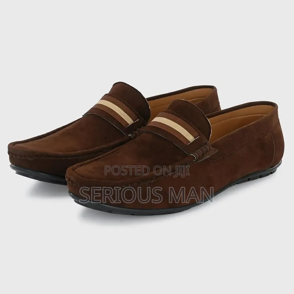 BALLY Kansan Brown Suede Loafers