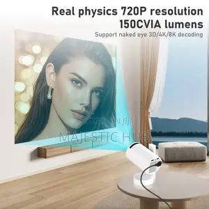 PJ10 Mini Projector, 130 ANSI, Android 13, , 5G WiFi, Gimbal