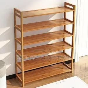 6-Tier Wooden Shelving Rack