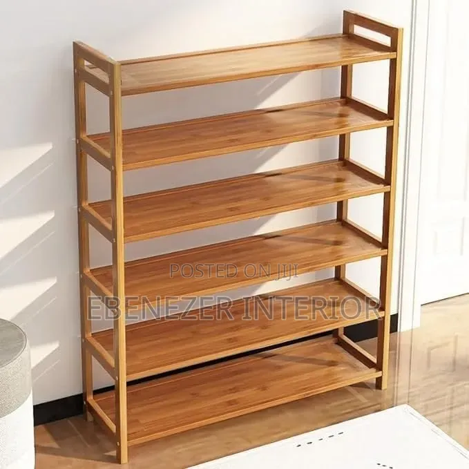 6-Tier Wooden Shelving Rack