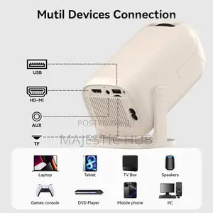 V5 Mini Projector, Android 14, 150 ANSI, WiFi 6, Auto Keystone