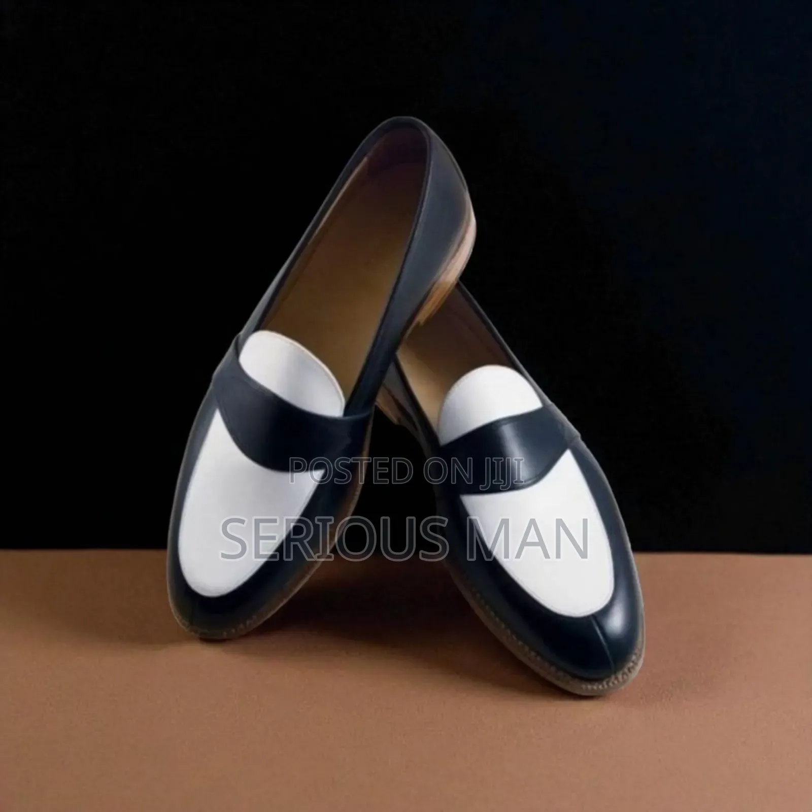 Handmade Two-Tone Leather Penny Loafers