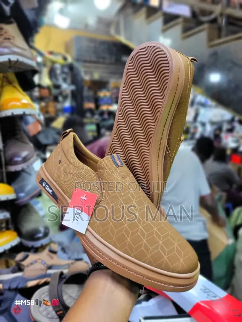 Dark Brown Patterned Slip-on Casual Shoes