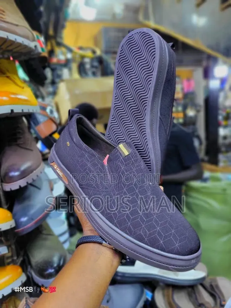 Dark Brown Patterned Slip-on Casual Shoes