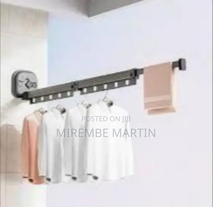 Versatile Wall-Mounted Retractable Clothes Drying Rack