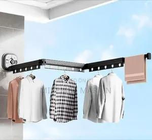 Versatile Wall-Mounted Retractable Clothes Drying Rack