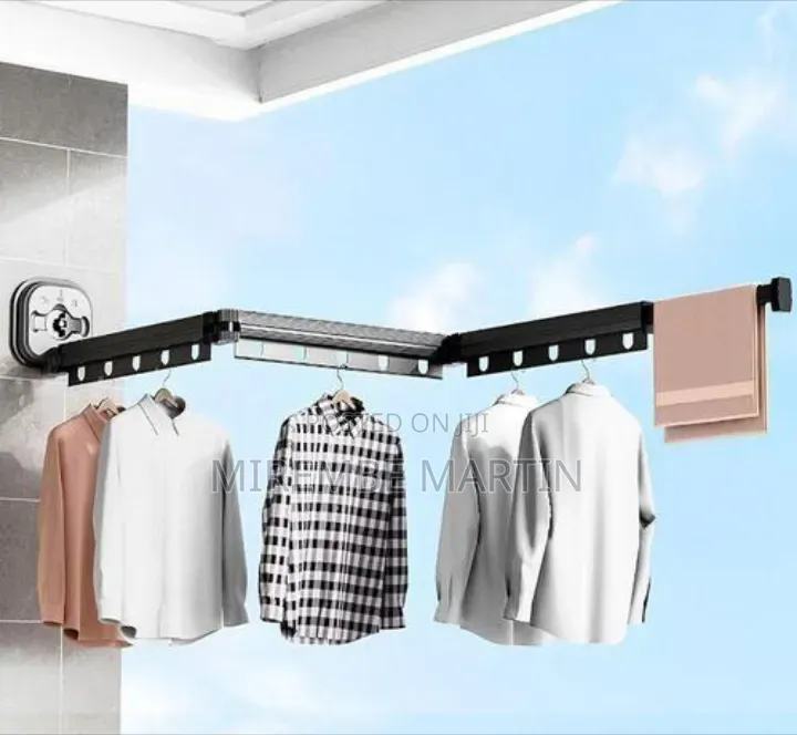 Versatile Wall-Mounted Retractable Clothes Drying Rack
