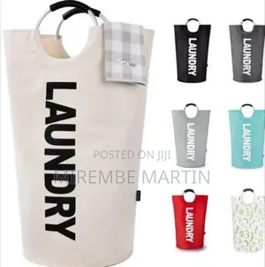Collapsible Fabric Laundry Hamper With Aluminum Handles