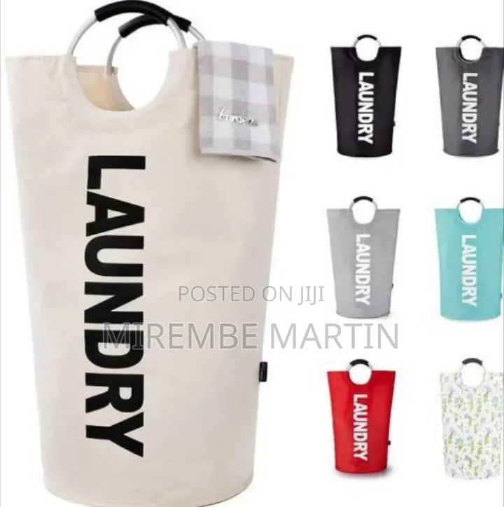 Collapsible Fabric Laundry Hamper With Aluminum Handles