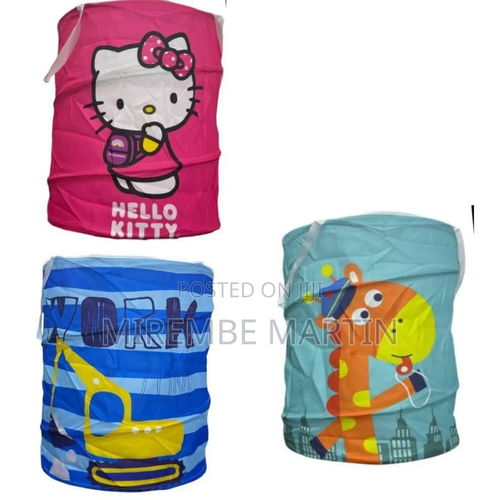 Colorful Children's Laundry Hamper / Toy Storage Basket