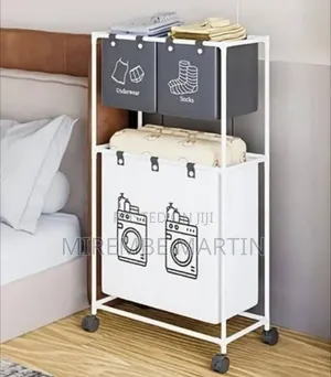 Rolling Multi-Tier Laundry Sorter and Storage Cart