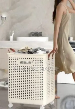 Collapsible Rolling Laundry Hamper / Storage Basket