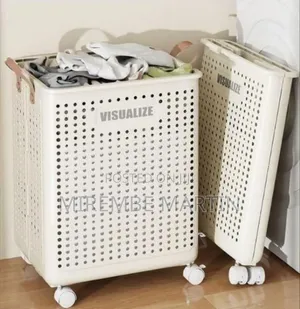Collapsible Rolling Laundry Hamper / Storage Basket