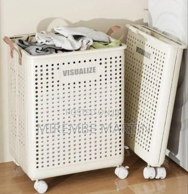 Collapsible Rolling Laundry Hamper / Storage Basket