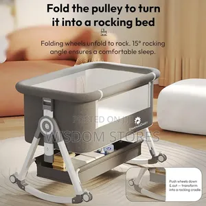 StarAndDaisy Baby Cot With Wheels