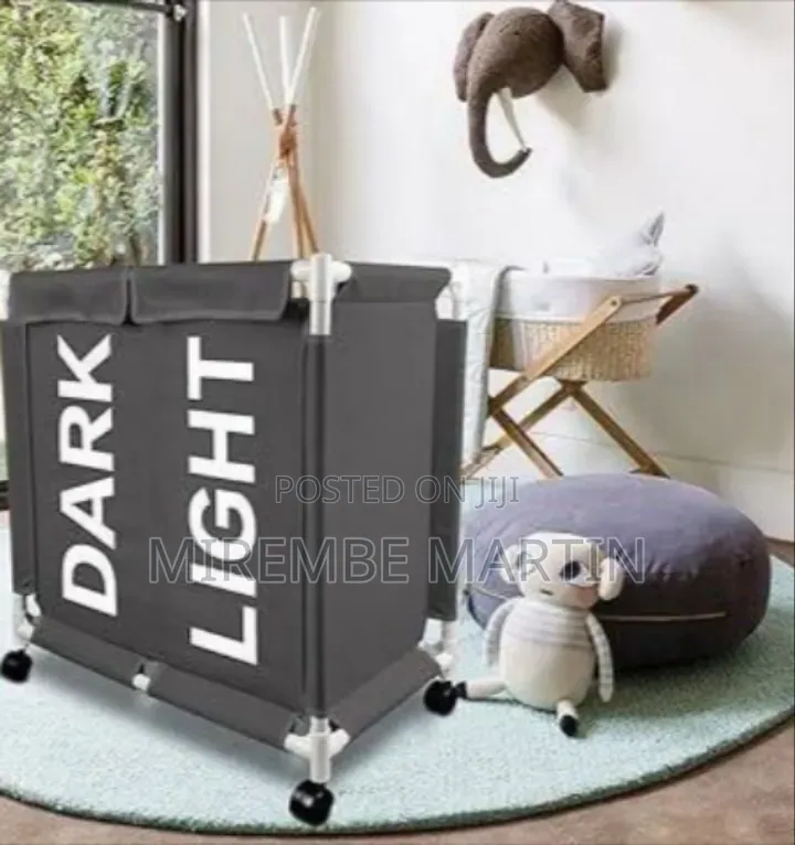 Dual Section Rolling Laundry Hamper / Sorter -