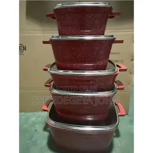 Square Non-Stick Die-Cast Aluminum Casserole and Pot Set