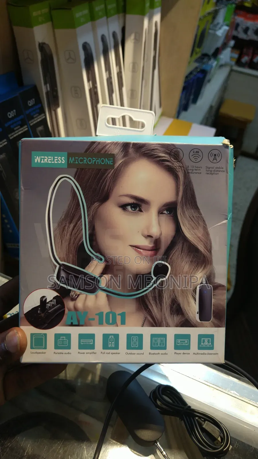 Rechargeable Wireless Microphone Interview Teaching Wearable Headset