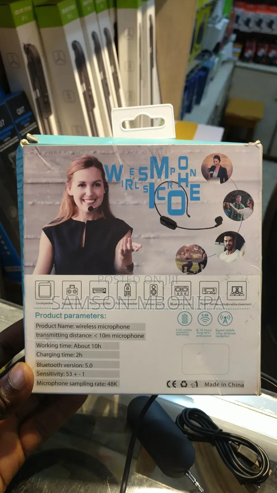 Rechargeable Wireless Microphone Interview Teaching Wearable Headset