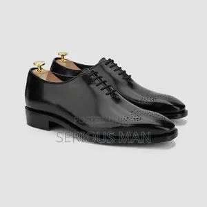 Black Wholecut Oxford Dress Shoe