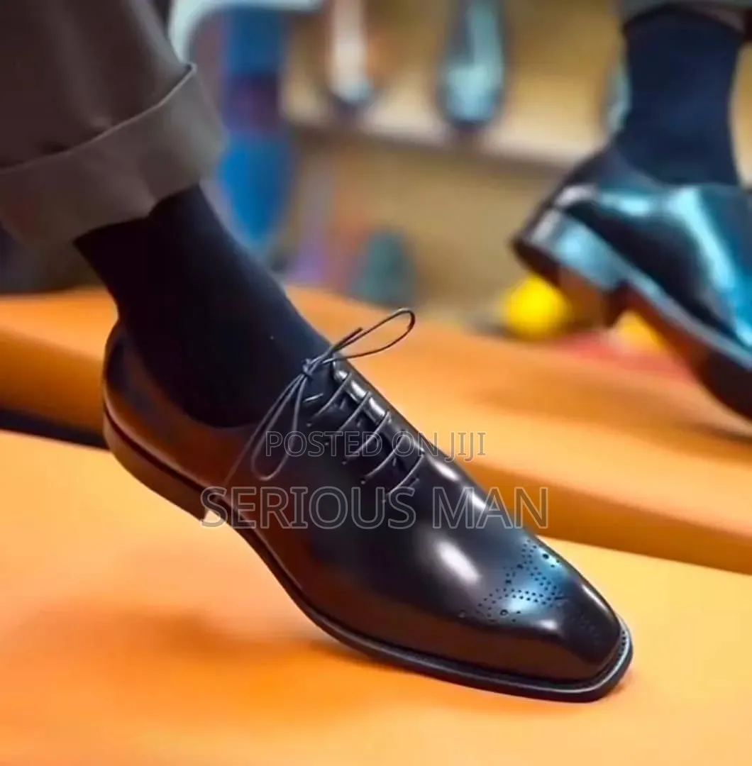 Black Wholecut Oxford Dress Shoe