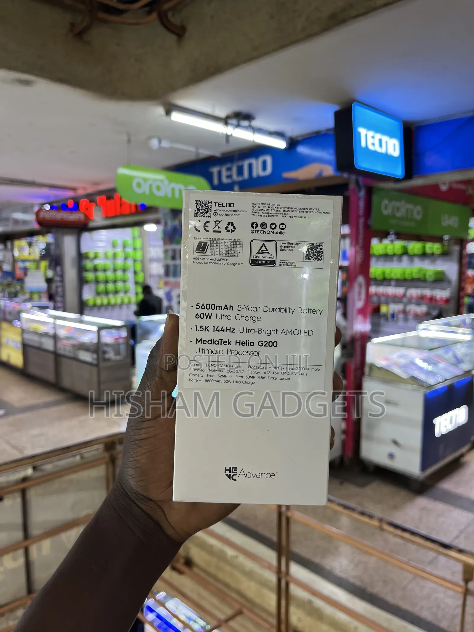 New Tecno Camon Slim 256 GB Black