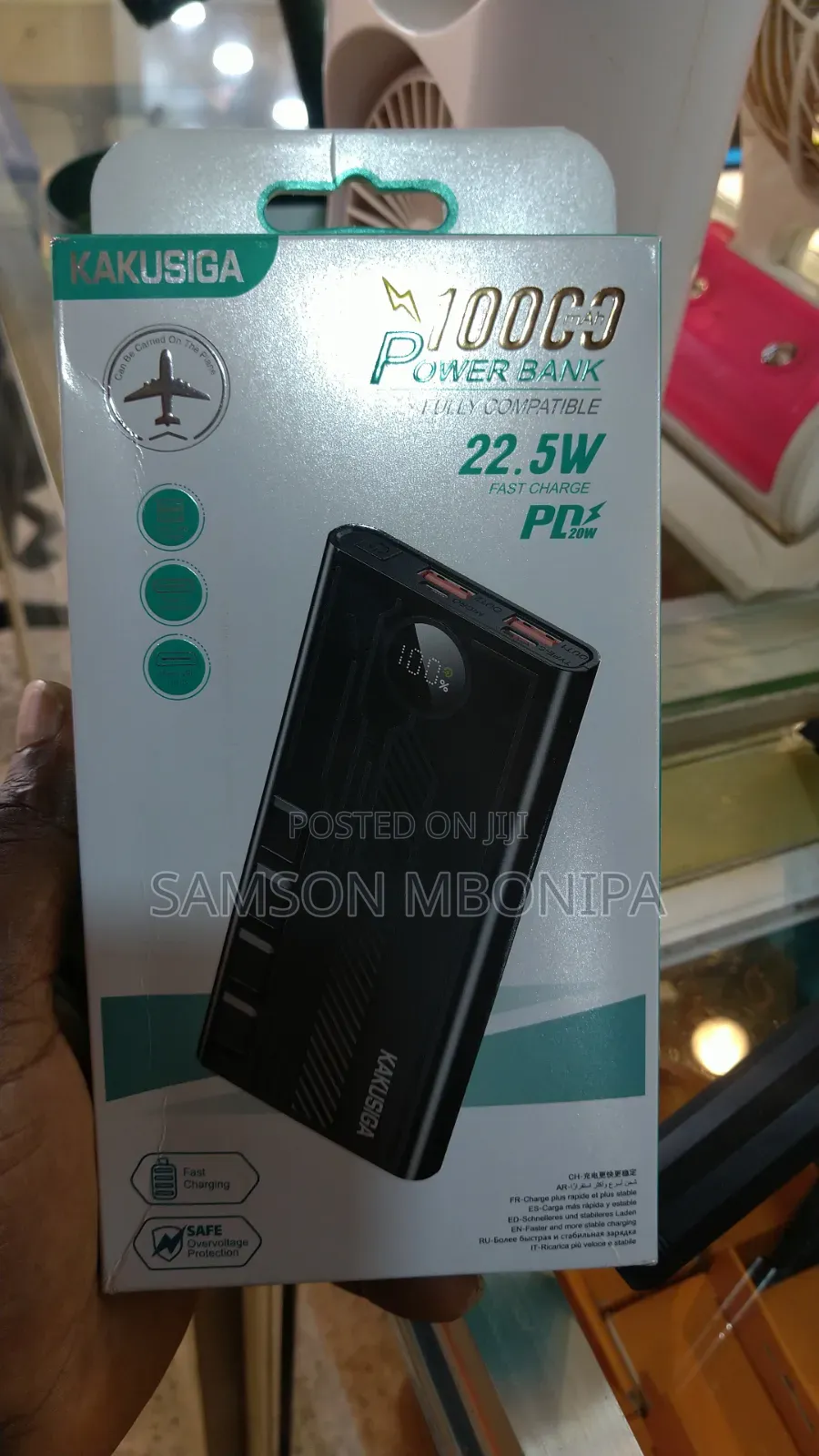 KAKUSIGA 10000mAh 22.5W Fast Charge Power Bank