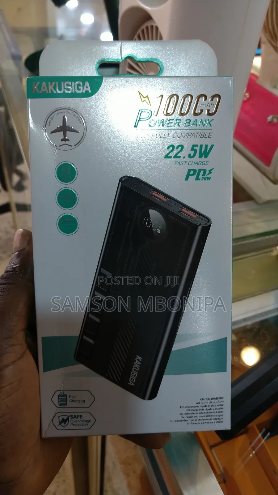 KAKUSIGA 10000mAh 22.5W Fast Charge Power Bank