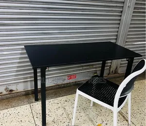 Black Foldable Table + 1 Armless Chair