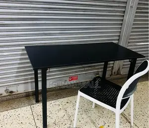 Black Foldable Table + 1 Armless Chair