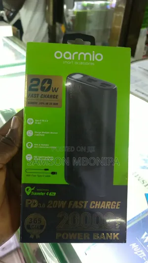 20w Oraimo Power Bank 20000mAh High Capacity Dual USB Output - Black