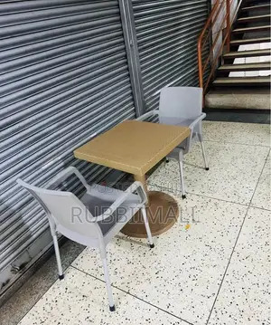 1 Square Table + 2 Cappuccino Chair