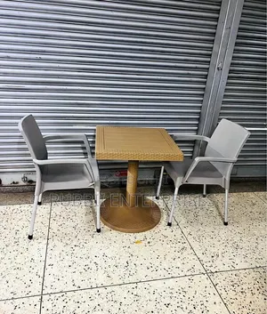 1 Square Table + 2 Cappuccino Chair